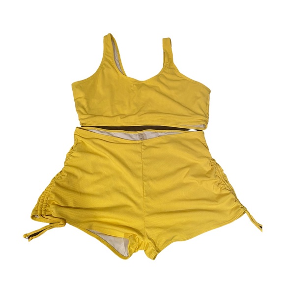 Rib Drawstring Bikini Swimsuit - Picture 3 of 5